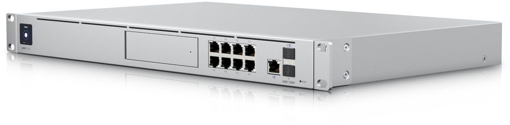 Ubiquiti Dream Machine Special Edition - (1) 10G SFP+, (1) 2.5 GbE RJ45 WAN ports,  (1) 10G SFP+, (8) GbE RJ45 LAN ports including (2) PoE+, and (6) PoE